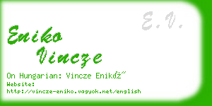 eniko vincze business card